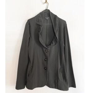 LILLA P Blazer Cardigan Charcoal Gray Womens size L